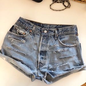 Vintage Levi aritzia denim / cut off Levi shorts